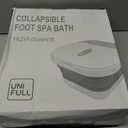 UNIFULL Collapsible Foot Spa Bath with Heat and Massage Rollers, Bubble, Foot Pedicure Kit, Temperature Control, Red Light, Pedicure Foot Spa, Foot Bath