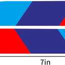 ramuel Sport Color Stripe Decal Sticker Compatible with BMW Exterior or Interior Decoration for Car Side Rearview Mirror Decals Skirt Bumper Stickers Hood Fender Decor Racing 7x1.6'' Blue Red 2pcs