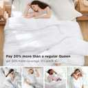 Bedsure Comforter Duvet Insert - Quilted Comforters Oversize Queen Size, All Season Duvet, GentleSoft Down Alternative Bedding, with 8 Tabs, Gifts for Women/Men, White, Oversize Queen 98 x 98 Inches