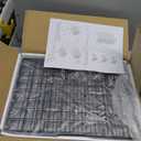 Extra-Long Closet Organizers and Storage with Top Board, 3 Pack Stackable Closet Shelf Organizer, Double Storage Design Clothes Storage Cube/Bin Organizer for Wardrobe,Space-Saving, Black,Sturdy,Metal (15.74"L*12"W*12.2"H)