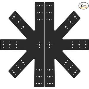 2 pcs 24x13.5 Gable Plate Pergola Truss Roof Plate Connector Heavy Duty 12 Pitch Powder Coated Black