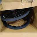 Bruce & Shark 26" Folding Mountain Bike for Men, 21 Speeds Full Suspension Commuter Bicycle, High Carbon Steel & Disc Brakes, Portable City Outdoor Bike for Adult Youth Teen (white black)