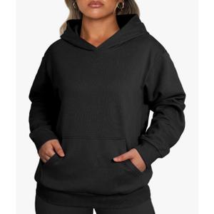 Eytino Plus Size Sweatshirt for Women Casual Long Sleeve Pullover Hooded Tops With Pockets Fall Outfits Clothes M