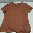 EasyFair Womens T Shirts Basic Short Sleeve Crew Neck Slim Fit Tees Summer Workout Casual Bodycon Tops 2025 Coffee L