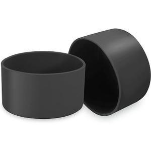 2 Pcs 3 Inch Gray Water Bottle Boot, Silicone Sleeve Bumper, Accessories Bottom Protector