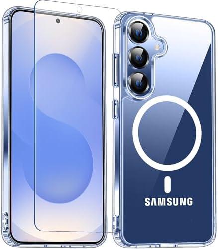 PITCHESSY for Samsung Galaxy S25 Plus Case with Screen Protector,[Compatible with Magsafe] Military-Grade Protection,Magnetic Phone Case for Samsung Galaxy S25 Plus,Clear