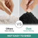 HOMEIDEAS Bathroom Rugs Sets 3 Piece, Super Soft and Absorbent Non Slip Microfiber Toilet Bath Mat with U-Shaped (Black) (1'4" x 2'8" (16"x24"+20"x32"+U Shape 20"x24"))