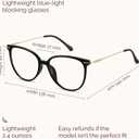 Gaoye Blue Light Blocking Glasses - Trending Round TR90 Frames, Metal Arms, UV400 Protection - Matching Soft Case