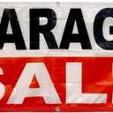 4 Less Co 2x4 Feet GARAGE SALE Banner Sign Fabric Polyester 