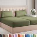 Split King Size 5 Piece Sheet Set - Comfy Breathable & Cooling Bed Sheets Set - Hotel Luxury Bedding for Women, Men, Kids, Teens, Boys & Girls - Deep Pockets and Wrinkle Free - Oeko-Tex - Sage Green