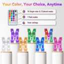 Marry Me Light-up Letters Sign: 18 Colors 3FT Will You Marry Me Sign Large Marquee Letters Kit for Proposal Decorations Outdoor Large Engagement Wedding Party Decorations 2000 Rose Petals Pack of 7