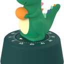 ELE DEPI 60 Minutes Mechanical Kitchen Timer,Cute Dinosaur Timer for Kids,Wind Up Egg Timer for Cooking,Reading,Classroom and Do Sports. (Dark Green)