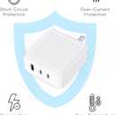 100W Smart GaN PD Charger, 6.6ft/2m 100W E-Mark Cable, 3 Ports (2 USB-C, 1 USB-A), Compatible with MacBook Pro, Pixelbook, ThinkPad, XPS, iPad Pro, Samsung S25 Ultra, iPhone 16 Pro & More