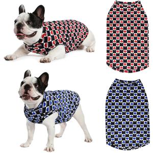 Dog Cooling Vest, Quick Dry Dog Summer Clothes Pet Vest Puppy Shirts, Sleeveless Dogs Cooling T-Shirts for Small Medium Large (Red Heart+Blue Heart, L)