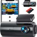 GKU Dash Cam Front and Rear Camera  4K+1080P Dual Dash Camera for Cars with 64GB SD Card, 5GHz WiFi & App Control, Night Vision, Parking Mode, G-Sensor, Loop Recording, WDR, 170 Wide Angle (D600)