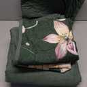 Drucon Floral Quilt King Size - 3 Pieces Green Quilt Botanical Bedspread Soft Lightweight Flower Bedding Set for All Season (104"x90")