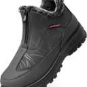 TEMOFON Winter Snow Boots for Women: Waterproof Warm Fur Lined Walking Outdoor Ankle Booties Slip on Snow Shoes Size 5-12 (7)