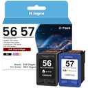 56 57 Ink Cartridges 2-Pack Replacement for HP 56 57 Ink C6656AN C6657AN for Deskjet 450 5150 5550 Officejet 5510 6110 Photosmart 7150 PSC 1110 1200 2400 Series Printers 56XL 57XL Ink, Standard Yield
