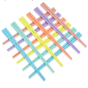 Boao Colorful Chopsticks 9 Inch Reusable Fiberglass Chop Sticks Bulk Dishwasher Safe Lightweight Chopsticks Set Party Favor(12 Pairs,Macaron Color)