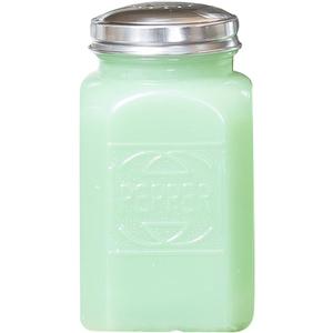 Tablecraft Pepper Shaker with Metal Top, 2.5 x 2.5 x 4.5, Green