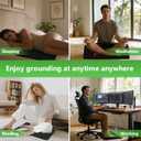 Galvexar Grounding Mat for Feet Earthing Pad with 15ft Cord Conductive Carbon Fiber for Improved Sleep Pain Relief Muscle Relaxation Stress Reduction Wellness Mat for Bed Desk Couch Yoga(35"x24")