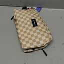 Small Cooler Bag Freezable Lunch Bag for Work School Travel,Leak-proof Small Lunch Bag,Small Insulated Bag For Kids/Adults,Freezer Lunch Bags,Freezable Snack Bag,Mini Lunch Bag 9.8x5.5x4 inch (Khaki Checkerboard-Large size)