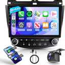 for Honda Accord 7th 2003 2004 2005 2006 2007 Android Car Stereo with Wireless Carplay/Android Auto 10.1" Touchscreen Autoradio Support WiFi GPS Navigation Backup Camera SWC FM/RDS Radio 2G+64G