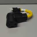 50 Amp to 15 Amp 110 Volt Rv Adapter Cord Compatible with Nema 5-15p to 14-50r, 15a 3 Prong Male to 4 Prong 50a Female STW 10 Gauge for Rv Trailer Camper(Not for Ev), Etl Listed, 1ft