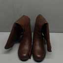 Women's Extra Wide Calf Block Heel Stacked Buckle Hidden Stretch Knee High Boots.6