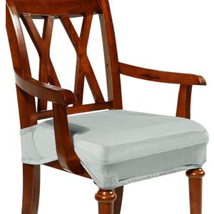 Havawish Large Dining Room Chair Seat Covers with Armrest Dining Chair Slip Covers Protectors(1 Pc, Light Gray)