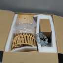 Rattan Wall Sconces Battery Operated, Boho Wall Sconce, Battery Operated Wall Sconce Set of Two, Rechargeable Woven Lantern Wireless Wall Light/Lamp for Bedroom Home Decor