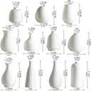 Ceramic Bud Vases, White Mini Vase Set of 11, Small Pottery Vases for Flowers Mini Ceramic Vases for Pampas Grass Vase Bulk for Wedding Table Centerpieces Decoration Boho Home Decor DIY Gift