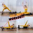 MAX4.0 Pilates Reformer, Wood Pilates Machine with Pilates Ring, Yoga Bands & Jumpboard, High-Resistance Springs, Foldable Pilates Equipment for Home Workouts up to 800 lbs Weight Capacity