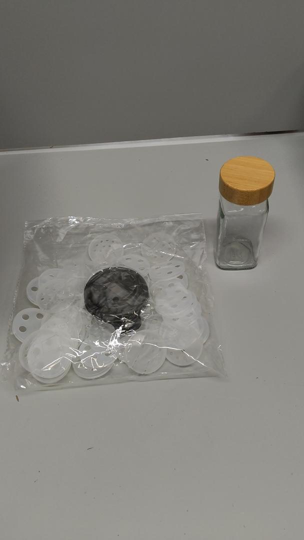 AISIPRIN 24 Pcs Glass Spice Jars with 398 Labels, 4oz Empty Square Spice Containers Seasoning Bottles - Shaker Lids, Funnel, Brush and Marker Included(Black Metal Caps)