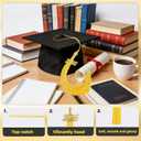 100 Pcs Gold Graduation Cap Tassel Decorations 2026, Grad Tassel Decor with Ornament for Graduation Party Supplies Gifts