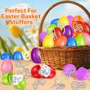 Shemira 24 Pack Easter Eggs Filled with Metal Brain Teaser Puzzle Toy for Easter Egg Hunt, Filled Easter Eggs For Teens, Easters' Goodie Bag Stuffers, Easters' Party Favors Basket Essentials,