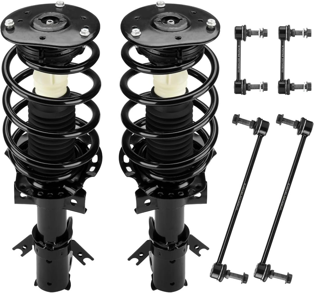 Front w/Coil Strut & Sway Bar Links for Ford Fusion 2.0L 2013 2014 2015 2016 2017 2018, Shock Absorber Spring Struts Replace for 172638, K750740, K750744, 6PCS