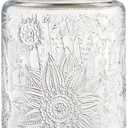 ANSQU Vintage Glass Jar with Lid, 23.7oz Airtight Glass Food Storage Container for Kitchen Counter, Pantry, Decorative Jar for Coffee, Tea, Sugar, Gratitude Jar for Mother' Day