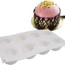 Baking Accessories And Tools Silicone Chocolate Mold Silicon Ball Cake Moulds 3D Half Sphere Candy Truffle Baking Tray (Round D_11.88 X6.96 X1.96inch)