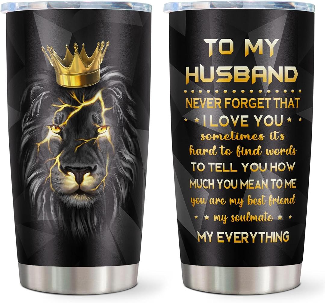 Gifts for Husband, Valentines Day Husband Gifts, Husbands Birthday Gift Ideas, Birthday Gift for Husbands from Wife, Best Presents for Him Tumblers Mug 20oz(1pc)