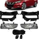 Fog Lights For 2020 2021 2022 Nissan Versa Front Bumper Fog Lamps w/Switch and Wiring Kit