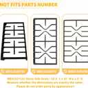 WB31X27151 Stove Grate Replacement Parts for GE Stove Parts 19.5 x 10'' WB31X24736 Burner Side Grate General Electric Gas Range Parts Stove Surface Burner Grate GE Gas Cooktop Cast Iron Rack 1 Pack