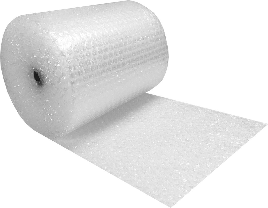 Amazon Basics Perforated Bubble Cushioning Wrap - Medium 5/16", 24-Inch x 100-Foot Long Roll, Clear