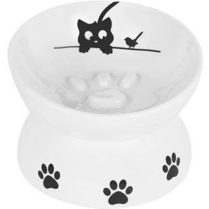 Vencer Cat/Small Dogs Slow Feeding Bowls, Raised Cat/Dog Food Bowl/Water Bowl,Elevated Cat Dog Dish,Pet Bowls for Cats or Small Dogs,VCB-004