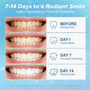 Teeth Whitening Strip 14 Treatments - Whitening Strips for Sensitive People, Fast Remove Smoking, Coffee, Wine Stains, Teeth Brightening Kit Pack of 28 Non-Slip Strips