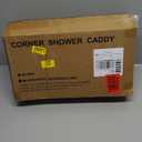 Corner Shower Caddy Tension Pole: Adjustable Rustproof 4-Tier Inside Bathroom Organizer - 47-121 inch Quick Installation Bathtub Shelves for Shampoo Storage - Rod Floor Standing Bath Rack - Black