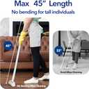 Large Lint Rollers for Carpet, 9.45'' Sticky Rollers for Floor with 360 Sheets, Extendable Long Handle Sticky Mop for Cleaning Couch, Curtains, Cars, Clothing, and Pet Hair