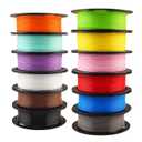 1.75mm 3D Printer Normal PLA Filament 12 Bundle, Most Popular Colors, 500g per Spool, 12 Spools Pack, Total 6kgs Material with One Bottle of 3D Printer Stick Tool Mika3D