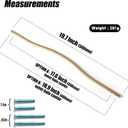Goo-Ki Low Profile Champagne Bronze Cabinet Pulls, Double Hole Centers (17.6''/18.9'') Zinc Alloy Handle for Drawer Cupboard Wardrobe,6 Packed