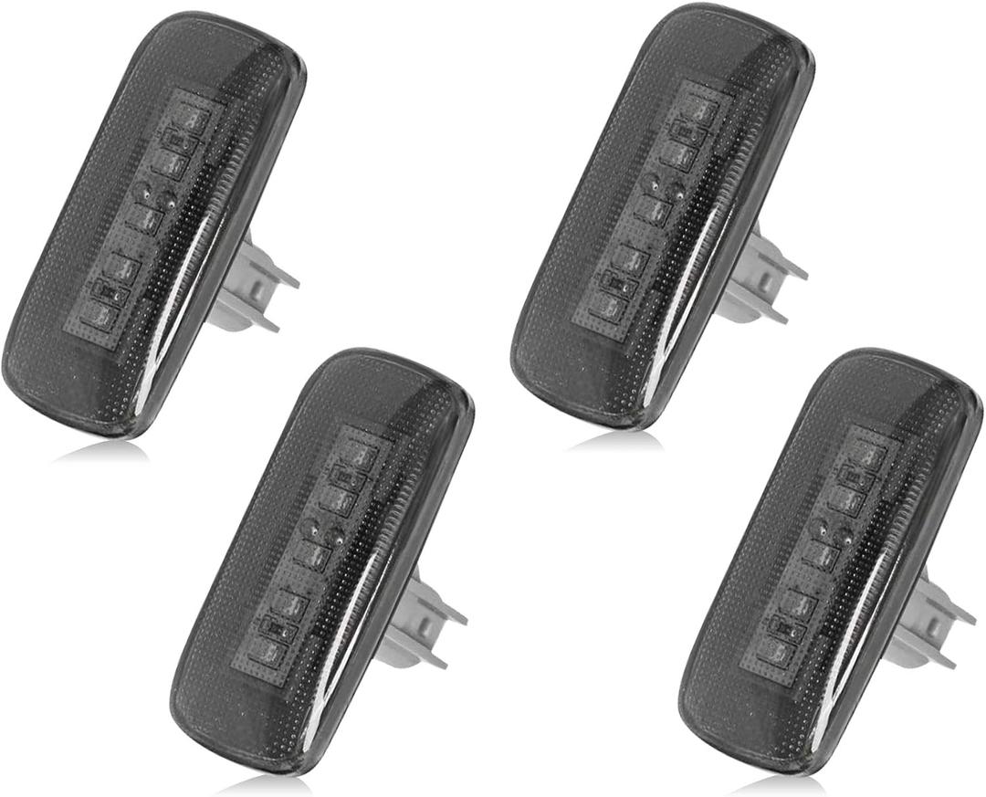 BASIKER 5LED Side Marker LED Lights for 2010-2018 Dodge Ram 2500 HD 3500 4500 5500 Heavy Duty Dually Trucks Rear Wheel Bed Fender (2x Amber 2x Red or)